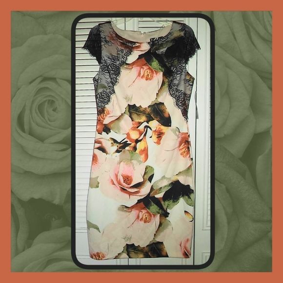 sangria Dresses & Skirts - NEW! SANGRIA DRESS BODYCON FLORAL BOHO PIN UP SEXY STRETCH LACE~WOMENS SIZE 10